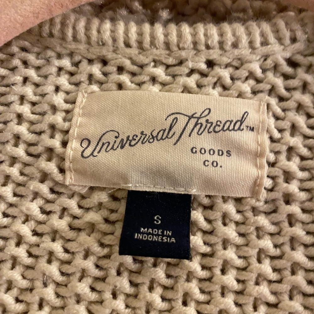 Tan Ruffle Cardigan Sweater - Picture 3 of 3